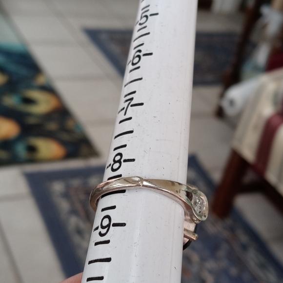 New-Smokey Quartz & White Topaz 925 SS Ring - Picture 11 of 13